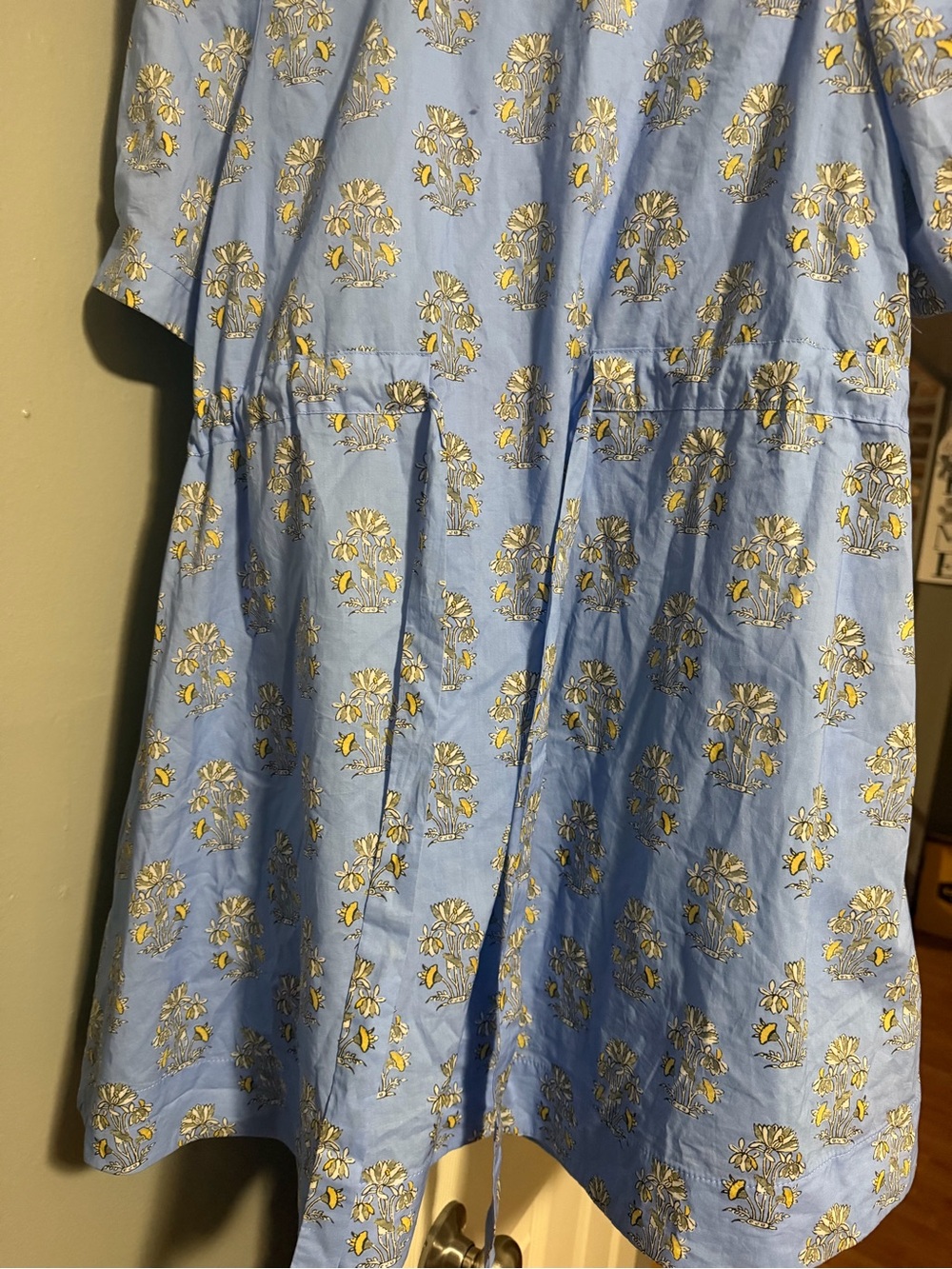 Entro Blue Floral Embroidered women’s Dress - Picture 4 of 4